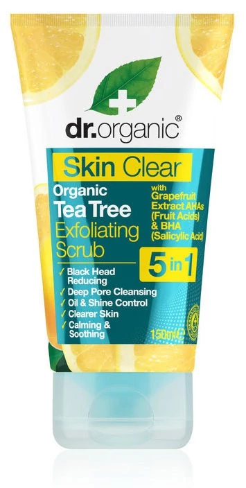 Dr Organic Skin Clear hámlasztó bőrradír 5 az 1-ben, 150 ml