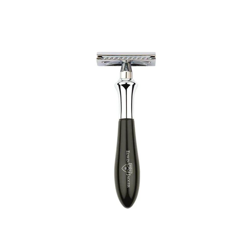 Edwin Jagger Closed Comb Chatsworth Plaza borotva Ebony/Chrome