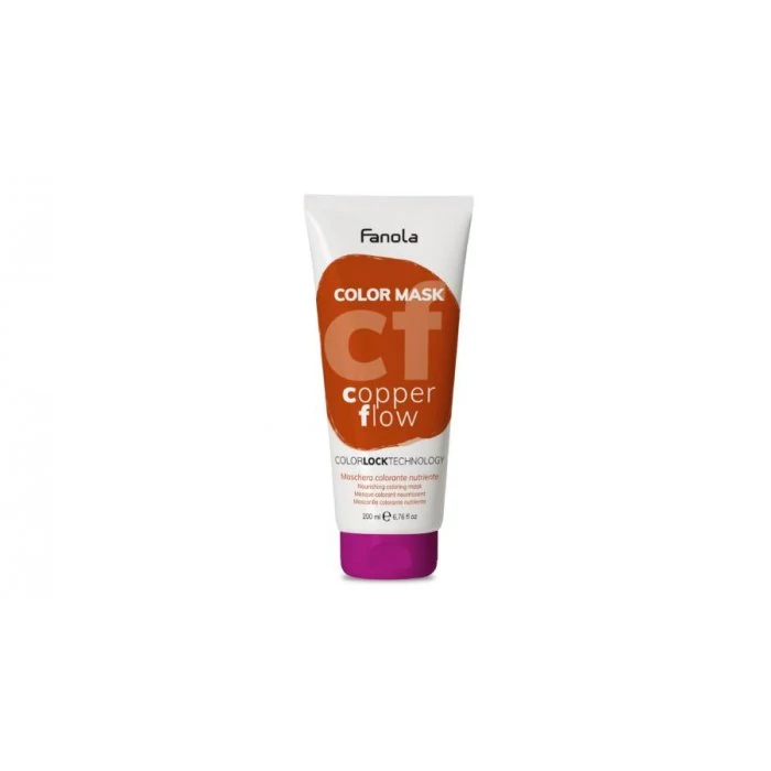 Fanola Color Mask szinező hajpakolás, Copper Flow, réz, 200 ml