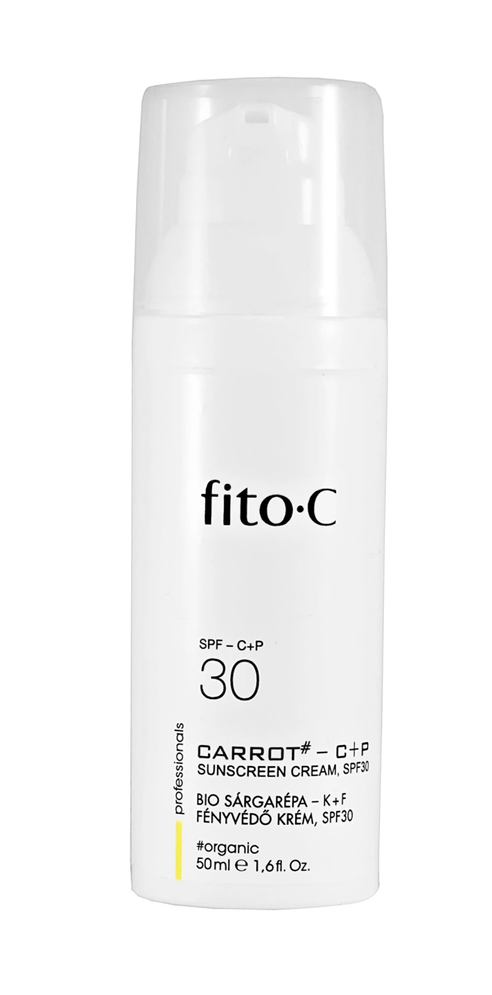 Fito.C Bio sárgarépa fényvédő krém kémiai és fizikai fényszűrőkkel, SPF30, 100 ml