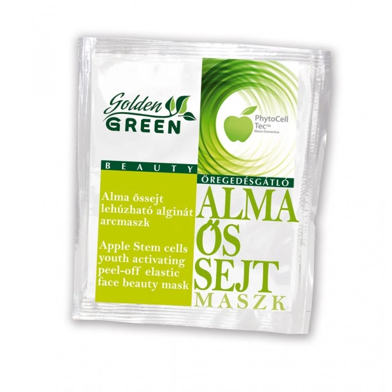 Golden Green Spirulina alga öregedésgátló lehúzható alginát pormaszk 6 g