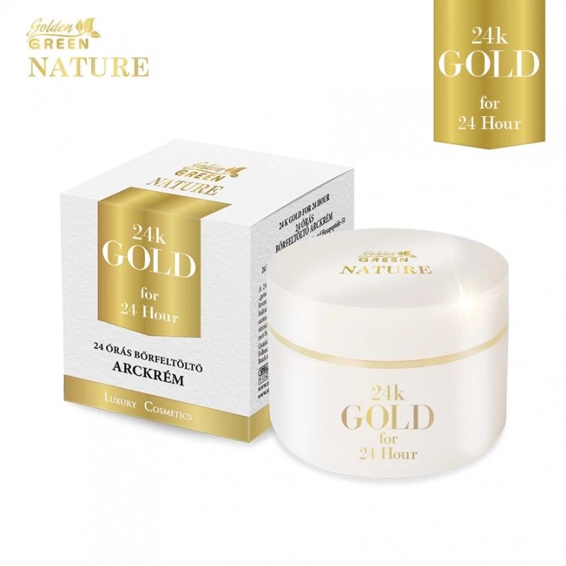 Golden Green Nature 24K Gold bőrfeltöltő arckrém, 50 ml