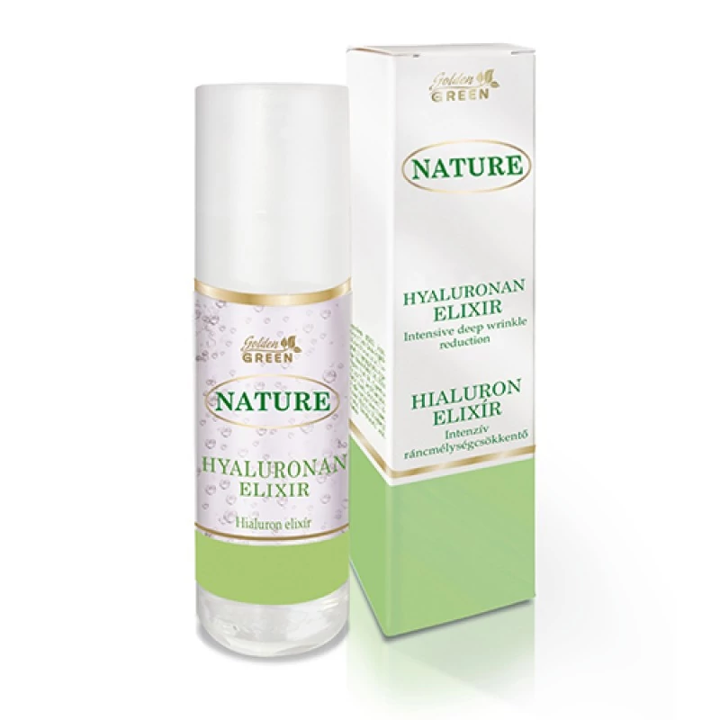 Golden Green Nature Hialuron elixír 10% intenzív ráncmélység csökkentő, 30 ml