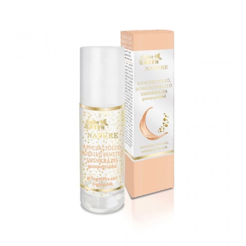 Golden Green Nature ráncfeltöltő, bőrkiegyenlítő sminkbázis Genopeptiddel, 30 ml