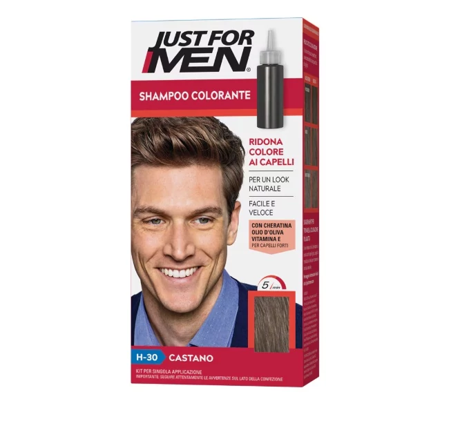 Just For Men Shampoo Colorante férfi hajszínező gél, barna H-30