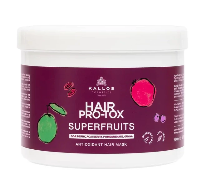 Kallos Hair Pro-Tox Superfruits hajpakolás, 500 ml