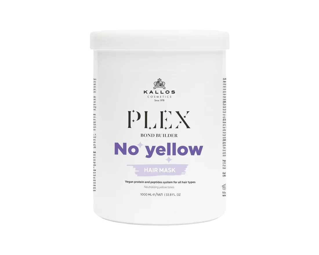 Kallos Plex Bond Builder No Yellow hamvasító pakolás növényi protein és peptid komplex-szel, 500 ml