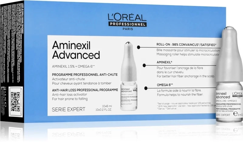 Loreal Control Aminexil Advanced hajhullásgátló kúra, 10x6 ml