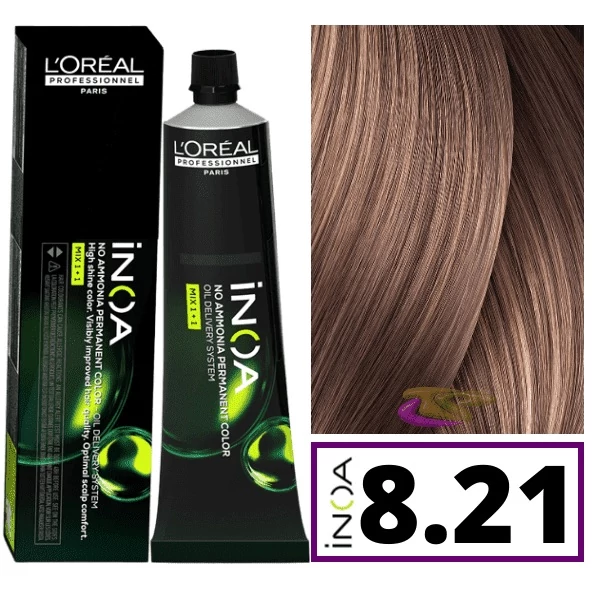 Loreal INOA ammóniamentes hajfesték 8.21