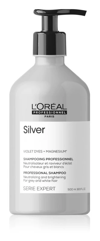 Loreal Seriel Expert Magnesium Silver sampon az ősz és szőke haj hamvasítására, 500 ml