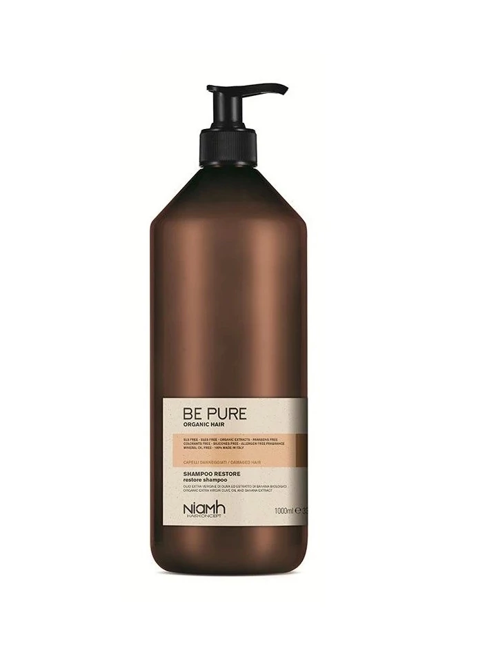 Niamh Be Pure Restore regeneráló sampon károsodott hajra, 1000 ml