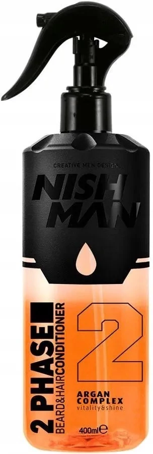 Nish Man 2 Phase szakáll és haj kondicionáló Argan Complex, 400 ml