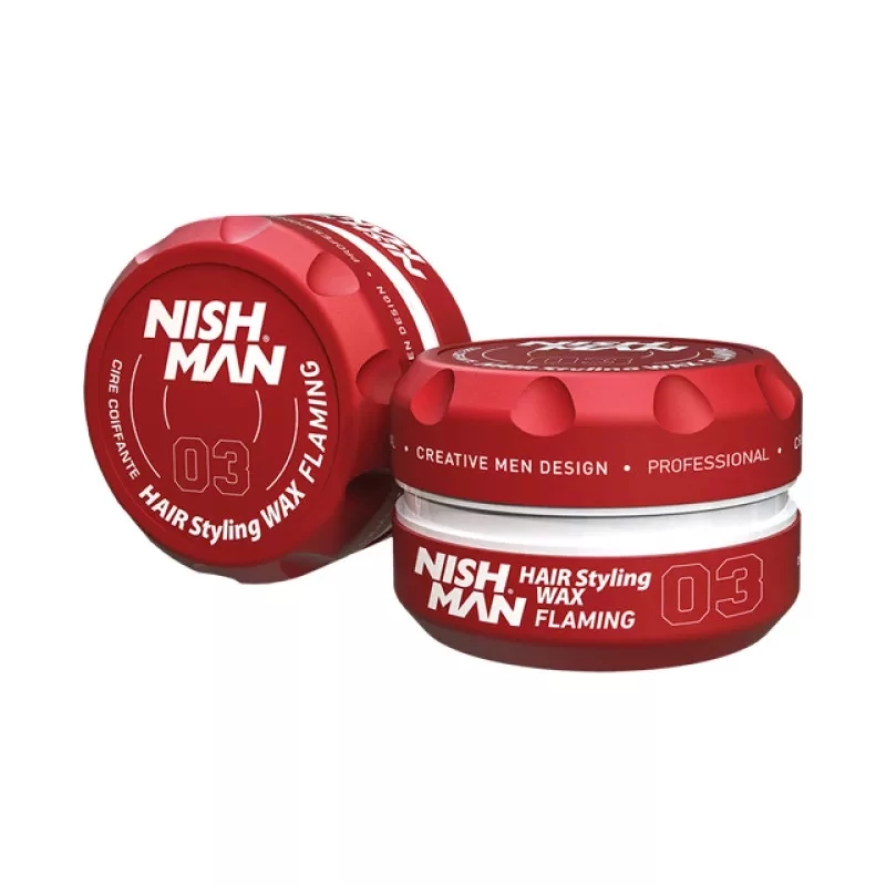 Nish Man Flaming 03 fényes hatású wax, extra erős tartással, 150ml