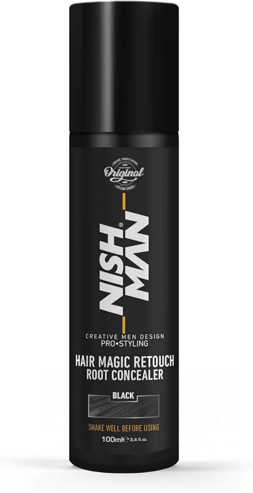 Nish Man Magic Touch hajtő színező spray, fekete, 100 ml