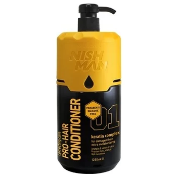 Nish Man Pro-Hair Keratin Complex hidratáló balzsam sérült hajra,  1250 ml