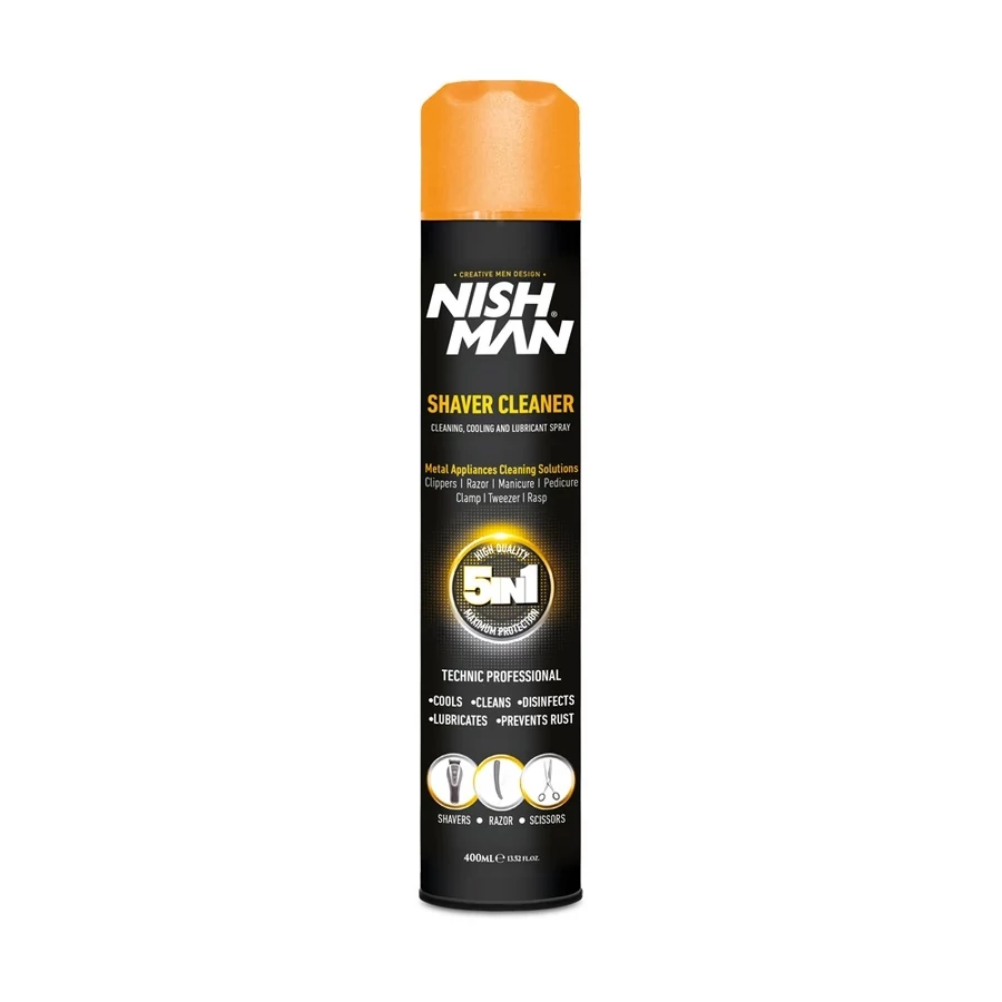 Nish Man Shaver Cleaner gép tisztító 5 az 1-ben spray, 400ml