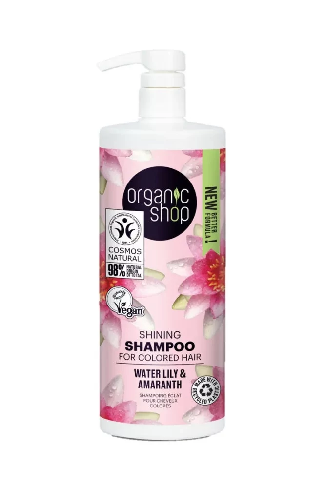 Organic Shop Shine sampon vízililiommal és amaránttal, 1 l