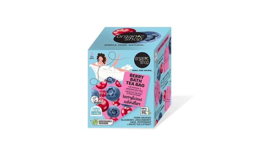 Organic Shop Berry Bath fürdőfilter bogyós gyümölcsökkel, 3 db