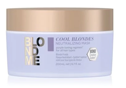 Schwarzkopf Blondme Cool Blondes pakolás hideg szőke hajra, 200 ml